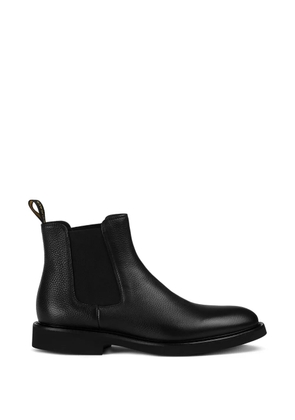 Doucal's tumbled leather boots - Black