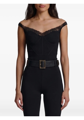 Self-Portrait black knitted vest