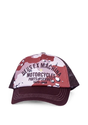 Deus Ex Machina camouflage-print mesh-panel cap - Red