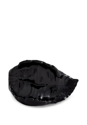 LA MANSO x Tetier Collaboration leaf-detail ring - Black