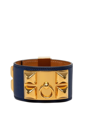 Hermès Pre-Owned 2013 Swift and Gold Plated Collier de Chien Bracelet costume bracelet - Blue