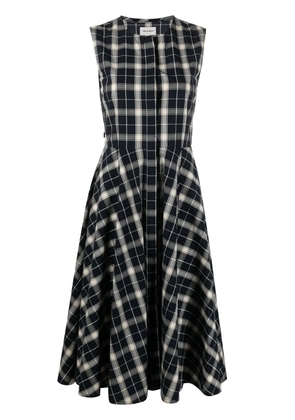 Woolrich check flared midi dress - Blue