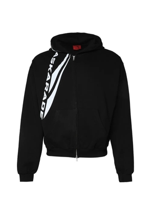 LA MASKARADE logo-print zip-up hoodie - Black