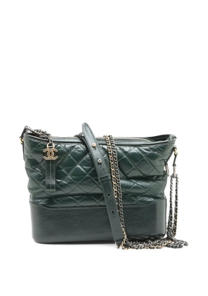 CHANEL Pre-Owned 2017-2018 Medium Aged Calfskin Gabrielle crossbody bag - Green