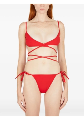 Balenciaga wrap-around tie-fastening bikini - Red