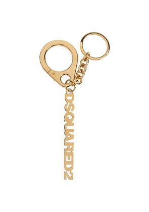 DSQUARED2 logo-pendant lobster-claw keychain - Gold