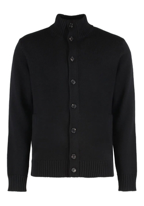 slowear button high-neck cardigan - Black