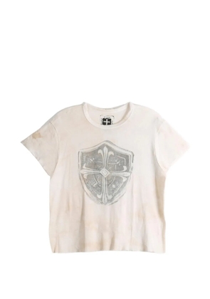 SAITOS Crusade-print T-shirt - White