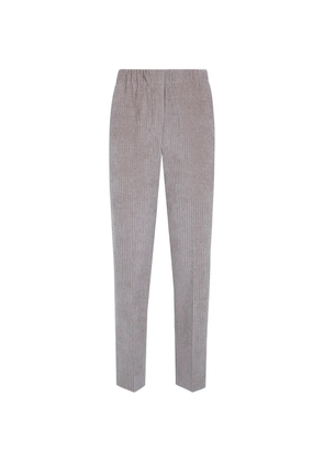 anne claire corduroy-effect elasticated-waist trousers - Neutrals