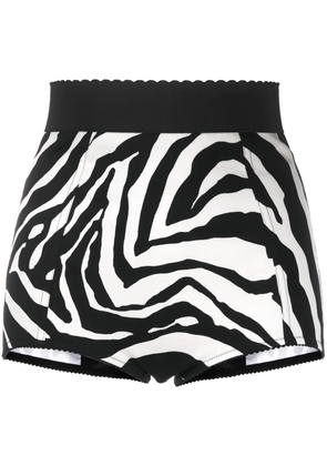 Dolce & Gabbana zebra-print shorts - Black
