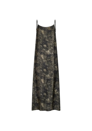 Uma Wang floral-pattern flared maxi dress - Green