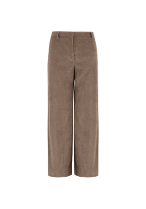 F.It corduroy wide-leg trousers - Brown