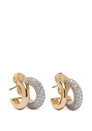 Kate Spade crystal-embellished huggie earrings - Gold