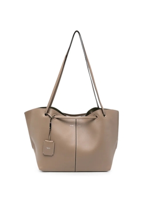 Max Mara Mixed Doubles leather tote bag - Neutrals