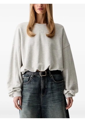 Gestuz logo-embroidered dropped-shoulder sweatshirt - Grey