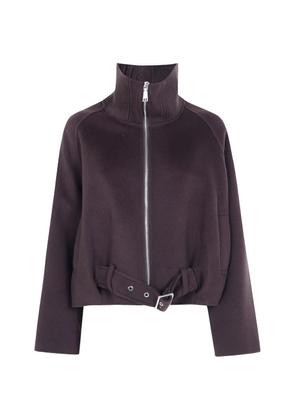 Seventy belted high-neck jacket - Brown