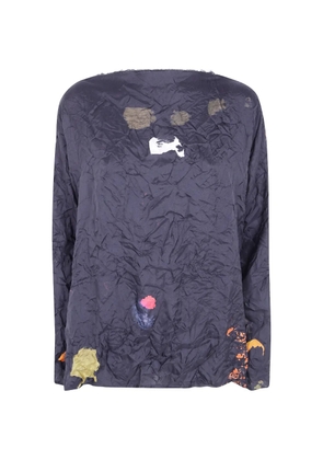 Daniela Gregis crinkled-silk blouse - Blue