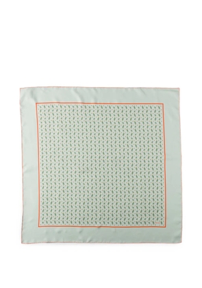 Prada printed twill scarf 90 - Green