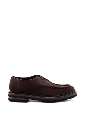 Green George apron-toe suede Derby shoes - Brown