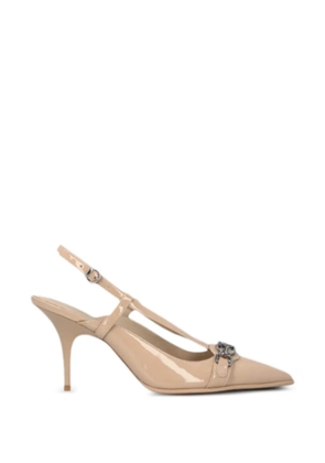PINKO chain-detail slingback pumps - Neutrals