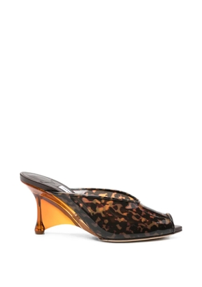 Jimmy Choo Glace tortoiseshell-effect mules - Brown