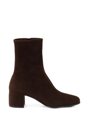 Prada stretch suede booties boots - Brown