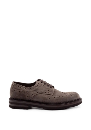 Green George suede brogue derby shoes - Grey