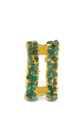 FENOMENA emerald ear cuff - Gold
