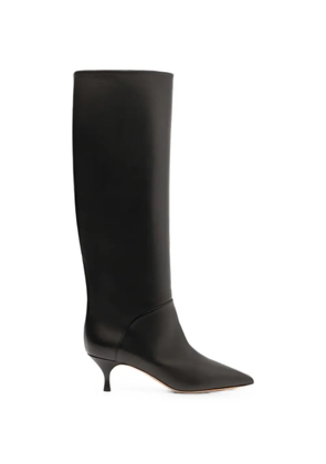 Casadei Julia Plonge pointed-toe knee-high boots - Black