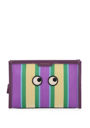 Anya Hindmarch Stripes striped pouch - Purple