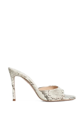 Roberto Festa Ramas python-effect heeled sandals - Grey