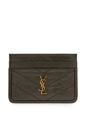Saint Laurent Niki card case in vintage leather - Brown