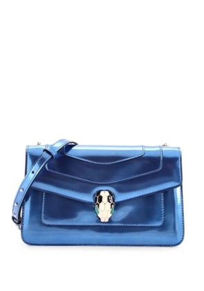 Bvlgari Pre-Owned Serpenti Forever Metallic Leather Small shoulder bag - Blue