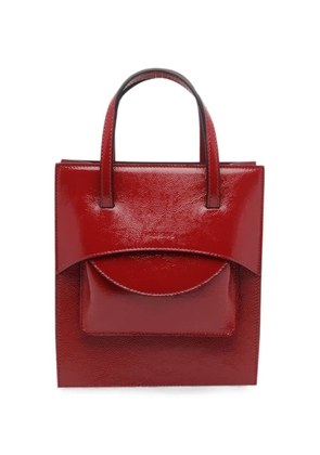 HIDESINS Pocket patent-leather tote bag - Red