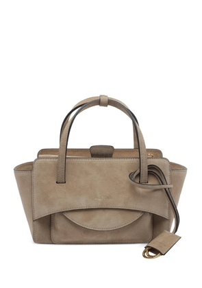 HIDESINS Small Flap suede tote bag - Brown