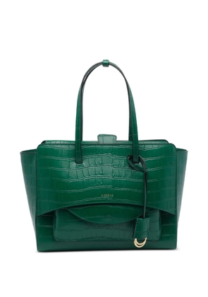 HIDESINS Large Cocco croc-effect flap tote bag - Green