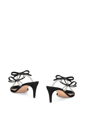 RED(V) bow-detail strap sandals - Black