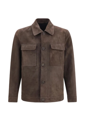 Salvatore Santoro button-up suede jacket - Brown