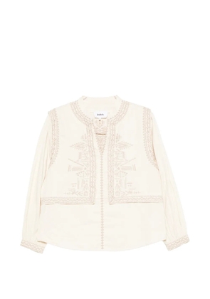 Ba&Sh embroidered long-sleeve blouse - Neutrals