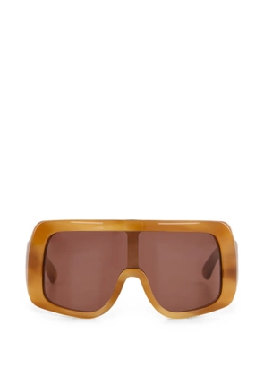 Emmanuelle Khanh Freedom shield-frame sunglasses - Brown