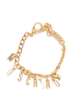 Moschino logo-charm chain bracelet - Gold