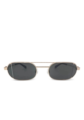 Off-White Eyewear double-bridge oval sunglasses - Gold