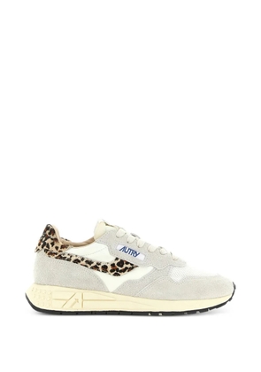 Autry Reelwind low sneakers in nylon and suede color white and leopard - Grey