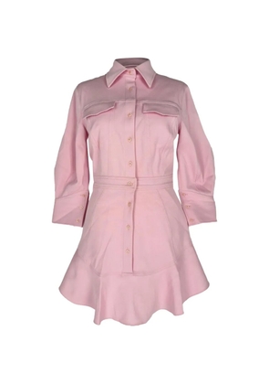 Brandon Maxwell Piqué shirt dress - Pink
