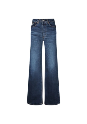 LOIS JEANS logo-patch wide-leg jeans - Blue