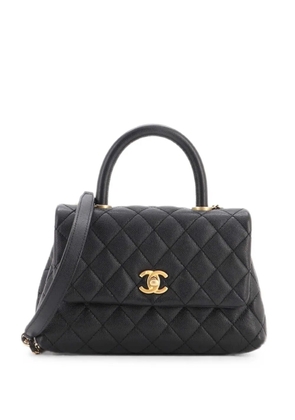 CHANEL Pre-Owned Coco Top Handle Bag Quilted Caviar Mini satchel - Black