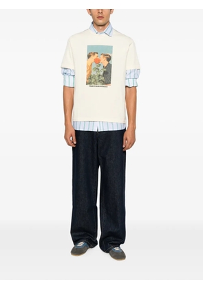 JW Anderson graphic-print T-shirt - Neutrals