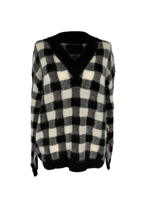 Christian Dior Pre-Owned Block-Check knit sweater - Black
