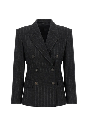 Brunello Cucinelli pinstripe blazer - Grey