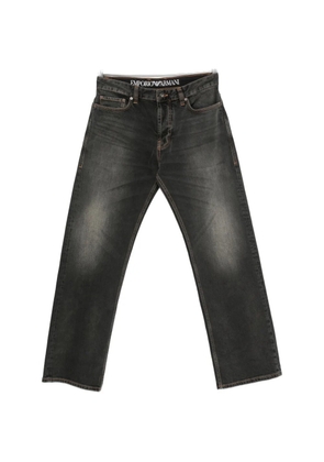 Emporio Armani zip-up straight-leg jeans - Grey